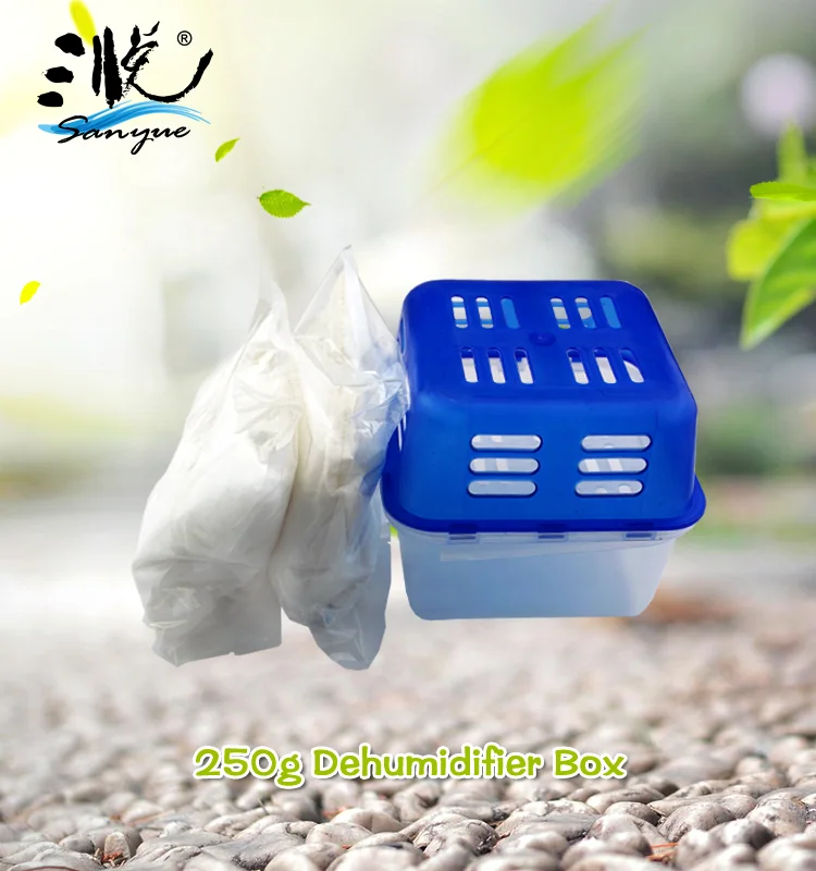 350g moisture absorbing calcium chloride desiccant dehumidifier box bag