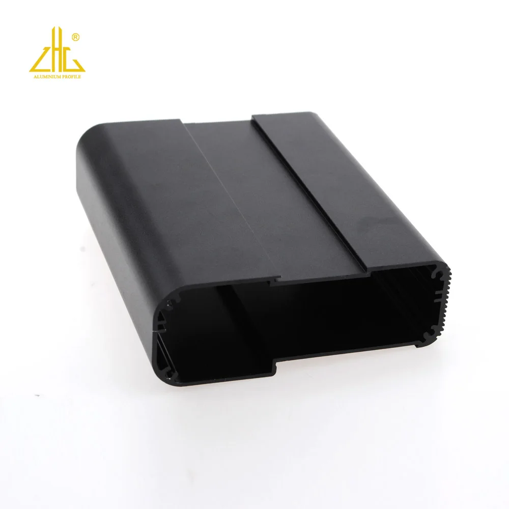 black heatsink aluminum alloy 6063 die cast housing extrusion battery box with metal shell