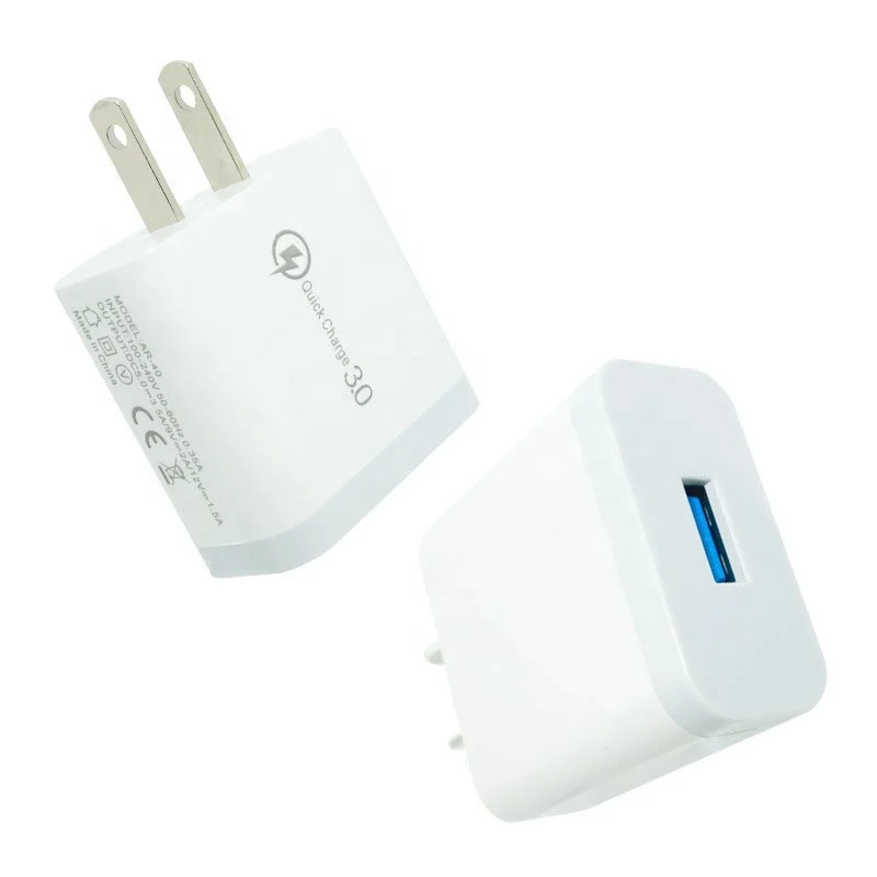 Лидер продаж Amazon, умные зарядные устройства QC 3,0, настенное зарядное устройство Usb 5 в 3 А для мобильных телефонов Iphone, Android, черные, белые, американские, европейские вилки