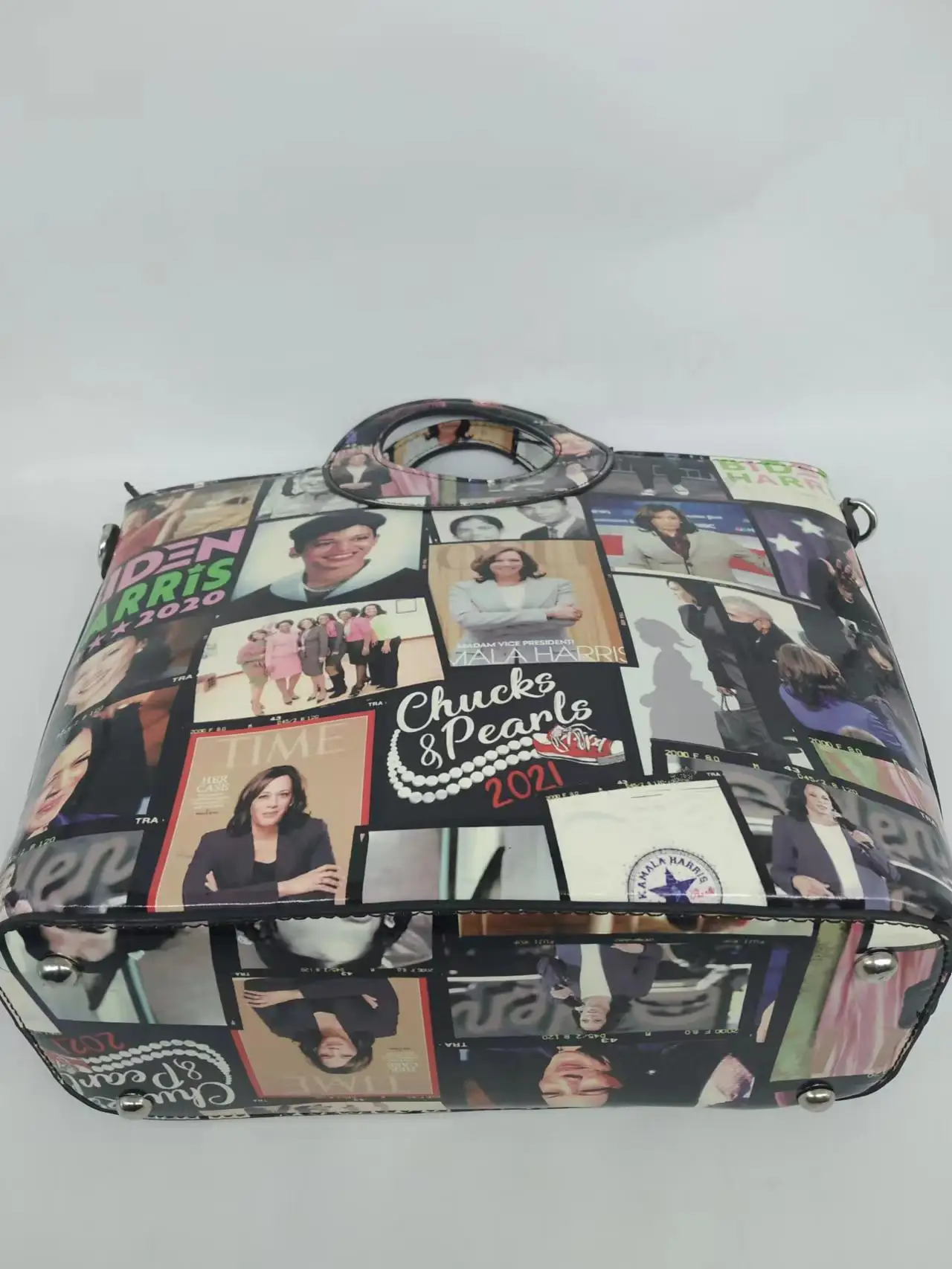 2024 Factory customize Ladies Handbag Sets Print magazine Designer Handbags and Purse PU Leather Woman Bags Set