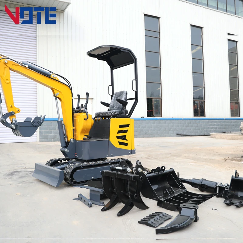 Mini Excavator 1 Ton EPA Farm Used New Crawler Digger Kubota Engine Chinese  1 ton 3.5 ton Machine Excavator Mini
