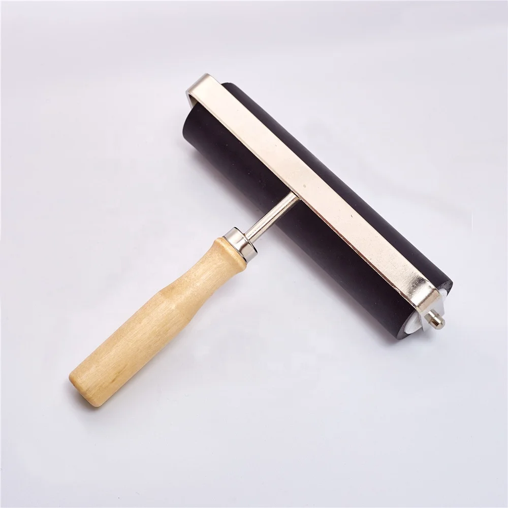 HAOFENG Factory Outlet 15CM Big Rubber Roller with Wood Handle for Ceramic and Pottery for Wholesale