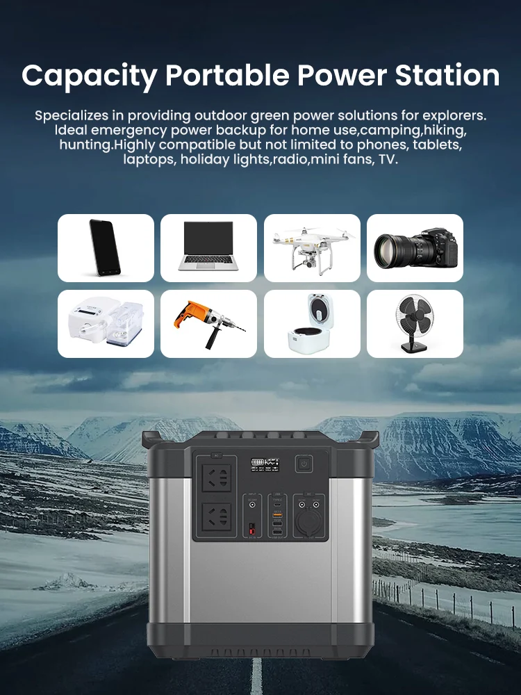 
2021 New High Power 2000 Portable Power Station 2000Watt Portable Power Station 
