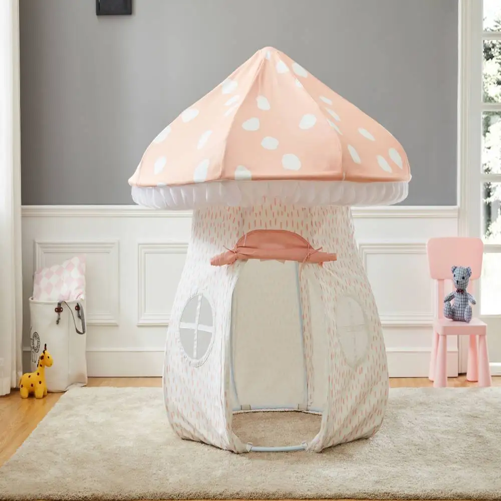 2023 Asweets Eco Friendly Indoor Handmade Kids Play House Pink Princess Mushroom Playhouse Play Tent For Kids
