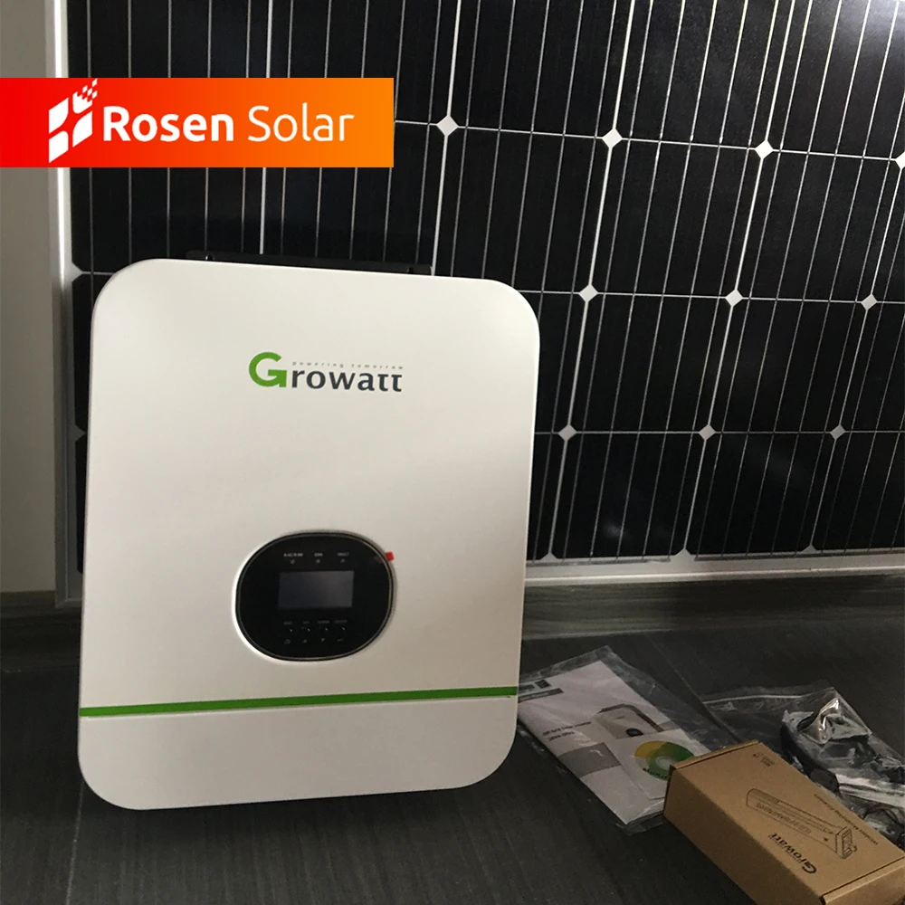 Growatt 5KW Hybrid Inverter SPF 5000ES  integrated MPPT Controller Stackable 5kw inverter solar system