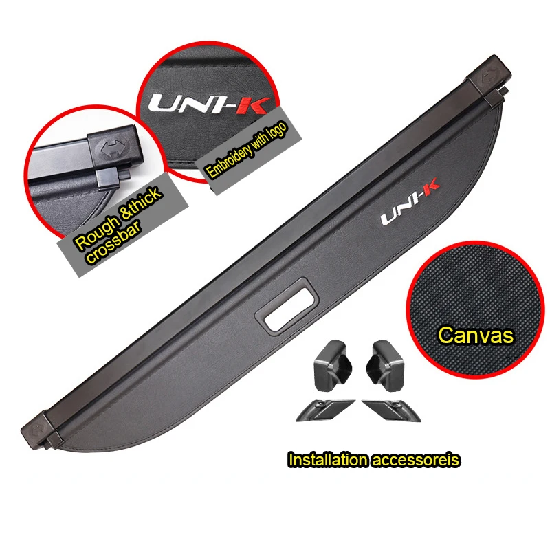 Wholesale Custom Fit Rear Trunk Security Car Sun Shade Trunk Shutter Retractable Cargo Cover for Changan UNI-K UNI-T