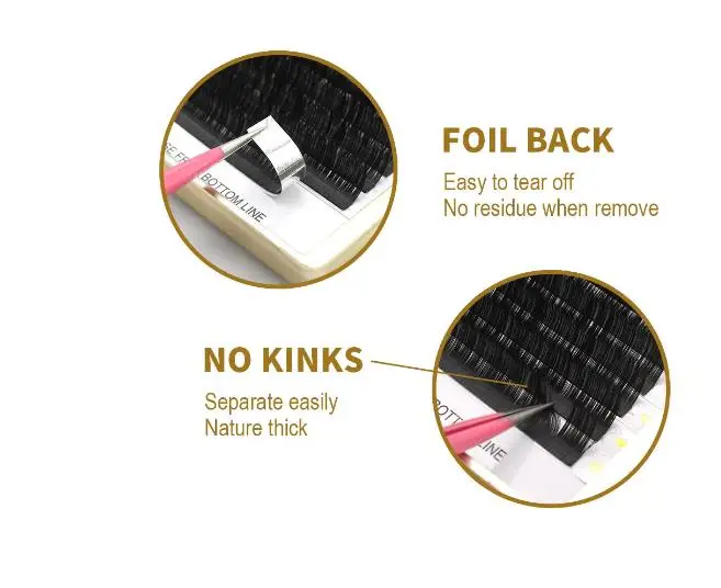 16Rows Individual Eyelash Extension for Professional Lash C/D/DD Fake Eyelashes Natural Soft Faux Mink Black Matte Maquiagem