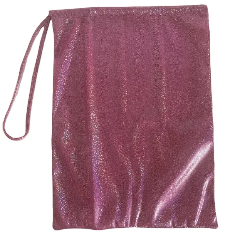 Wholesale Custom Holographic Shine Nightclub Drawstring Stripper Money Bag