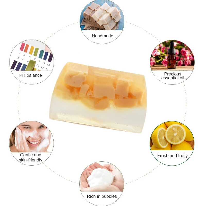 Wholesale organic fruit soap made from goat milk is soft and shiny Savon au lait de chevre