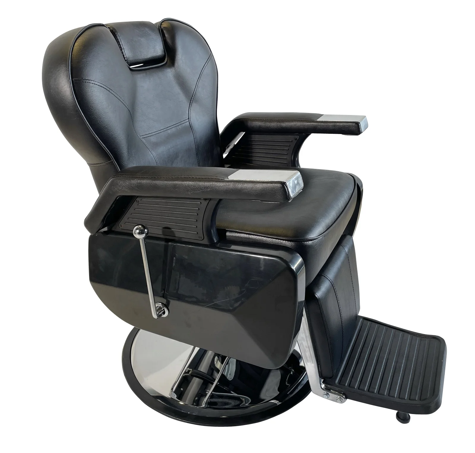 wholesale barber chairs red and black heavy duty cheap Hydraulic reclining barber chair supplier in alibaba