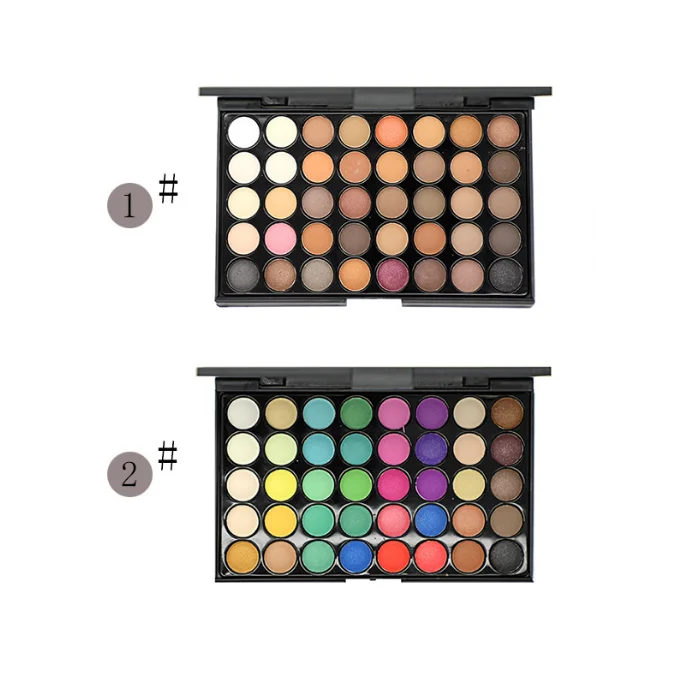 Factory Price 40 Colors Eye Shadow Palette Private Label Glitter Vegan Makeup Eyeshadow Palette for Daily Makeup