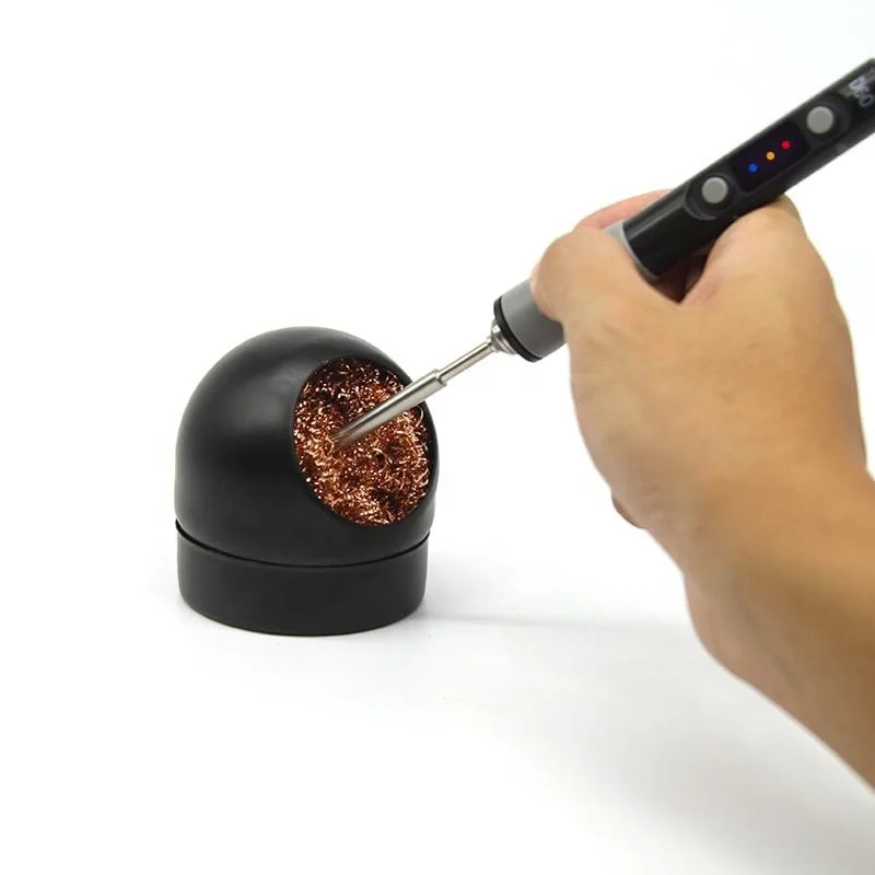 With Steel Wire Sponge, Hot Sale Sequre Cleaning Steel Ball Mesh Filter Tin Remove Soldering Iron Tip Cleaner