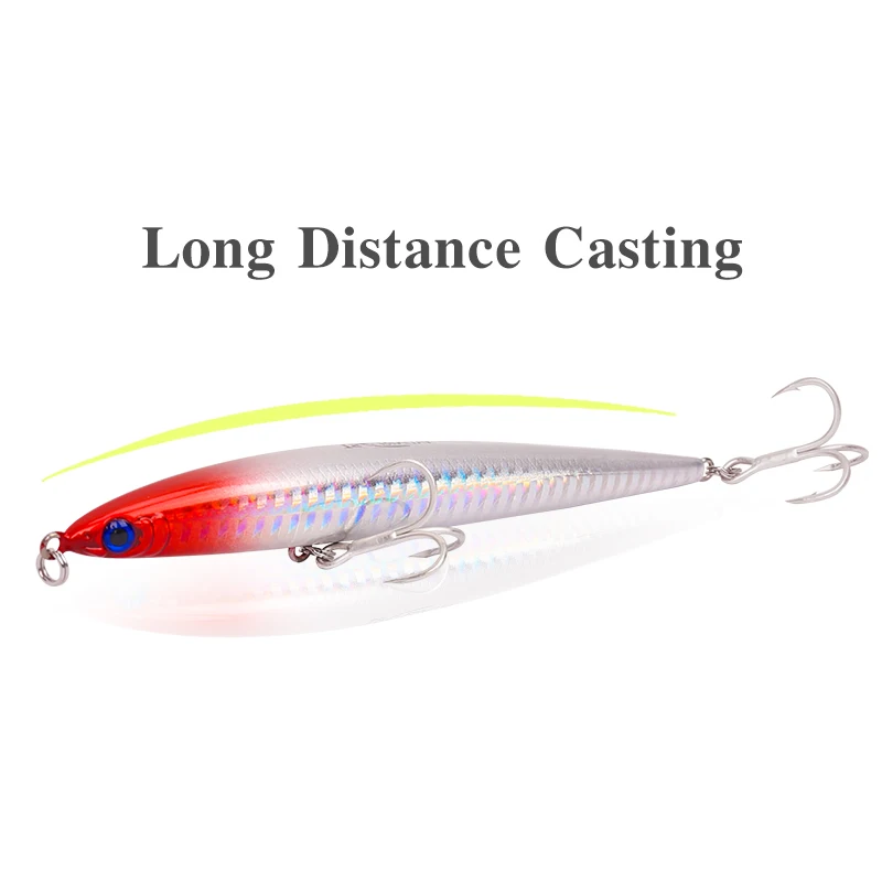 Tsurinoya  Fishing Lure DW23 125mm 28g Treble Hooks Hard Sinking Pencil Bait Seabass lure