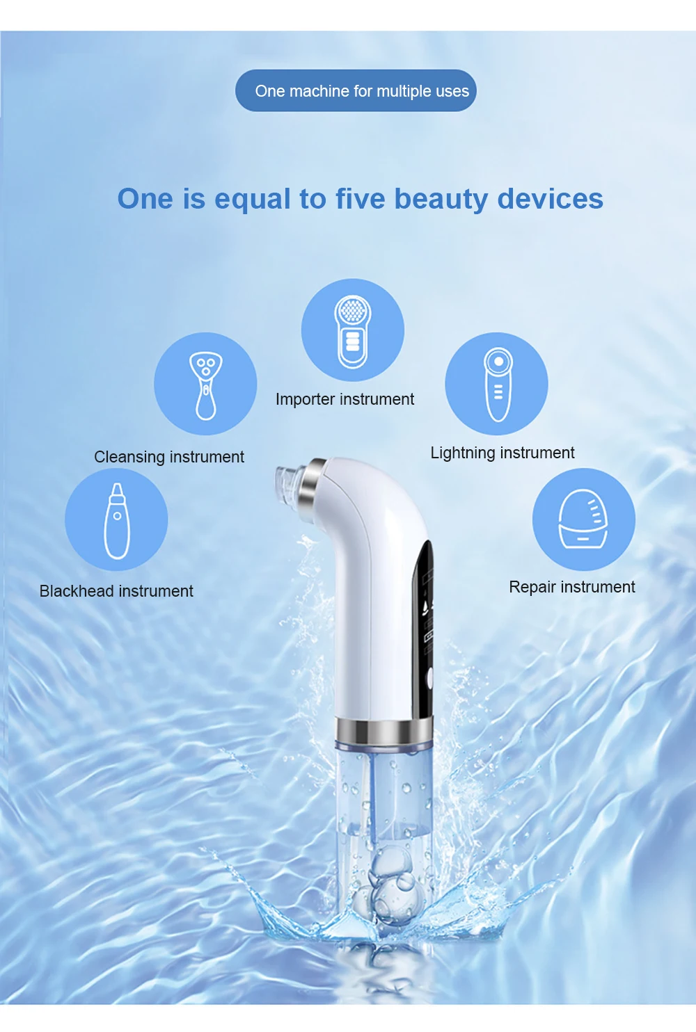 Mini Water Dermabrasion Hydra Peeling Aqua Facial Clean Beauty Machine Small Bubble Electric Blackhead Remover Vacuum Cleaner