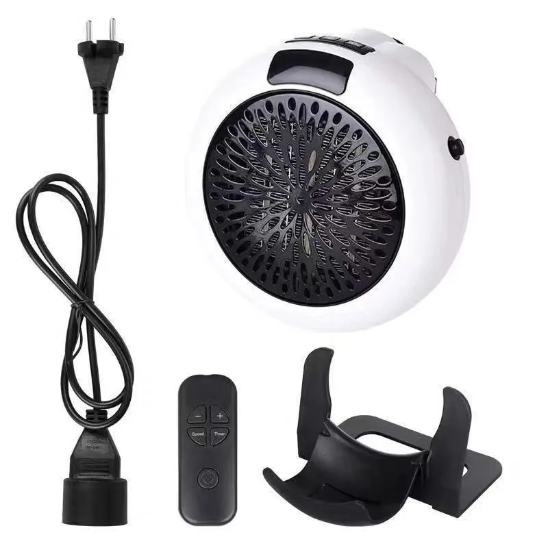 220v Household Desktop Portable PTC Heater With Remote Controller Electric Heating Wall Mounted Round Electric Heater