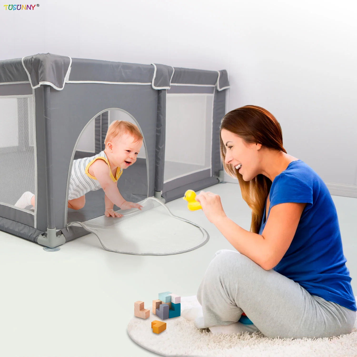 Portable Safety Playard Folding PlayPen for Infant Baby