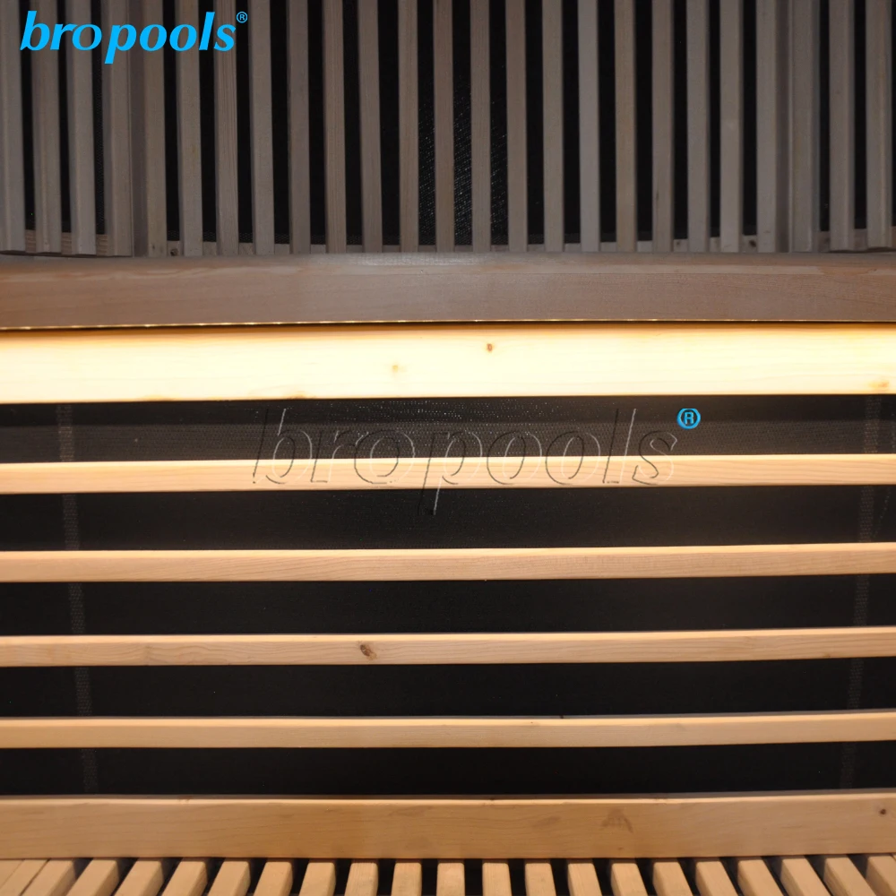 Traditional 1-Person Canadian Hemlock Indoor Sauna Room Far Infrared Carbon Fiber Heater Panel Electric Solid Wooden Dry Steam