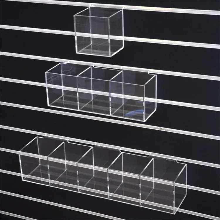 Acrylic Slatwall Tray acrylic display riser Slatwall Bins And Trays