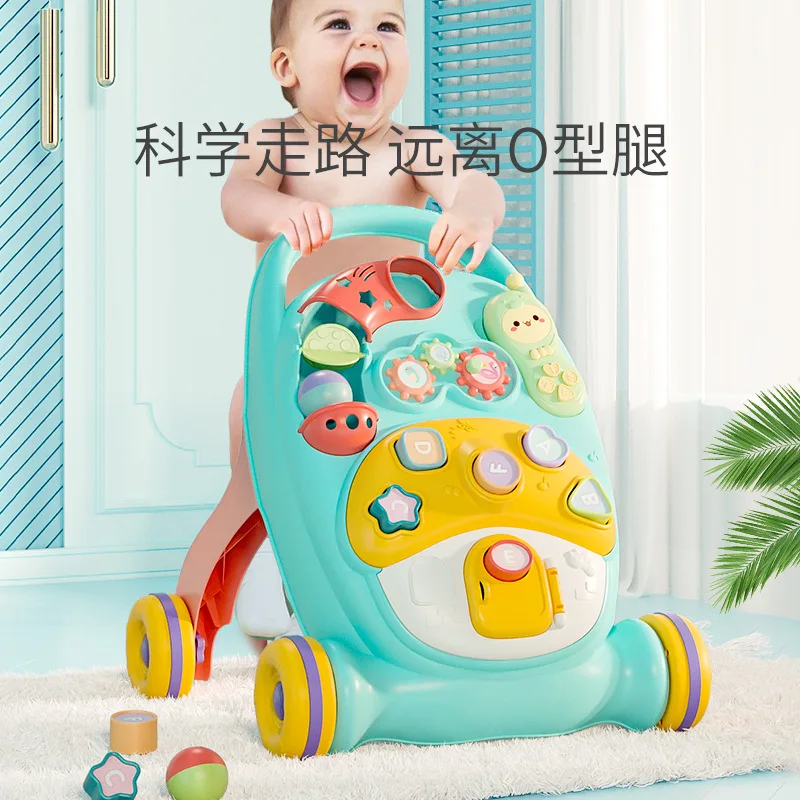 Baby walker anti-o-shaped legs multi-functional anti-rollover baby learning to walk walking aid toy