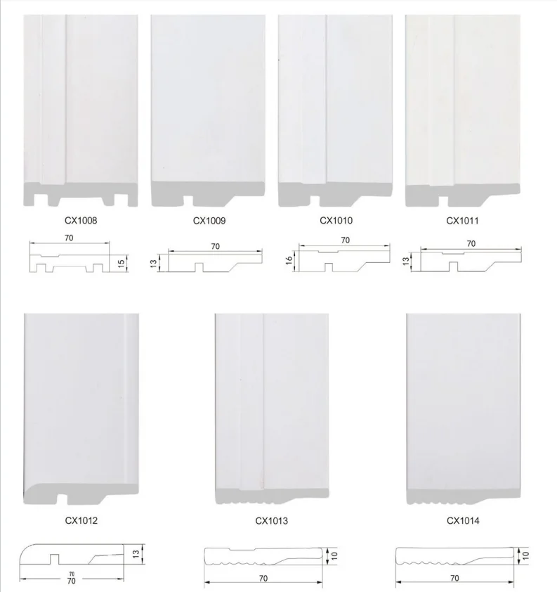 New Arrival Decorative Waterproof Easy Install Floor Accessories Polystyrene Wall Skirting Baseboard