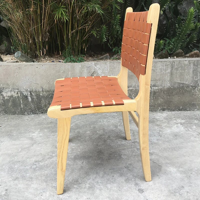 
Woven Leather Strapping Timber Tanner Dining Chair 