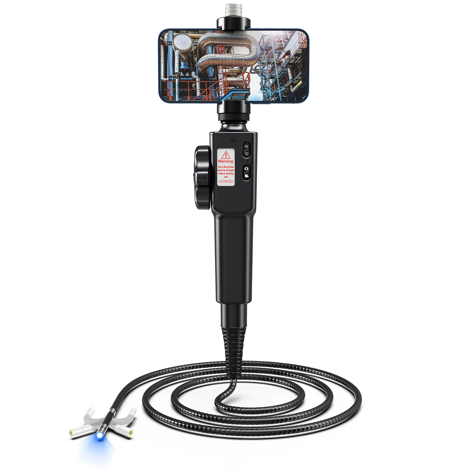 High Quality Borescope With Articulating Head 5.5Mm 1Mp Probe Endoscopic Mobile 2 Ways Mini Camera
