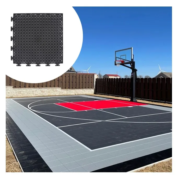 wholesale hi-q 10years basketball court garage interlocking tiles for car washes for pickleball pp interlocking cork floor tiles