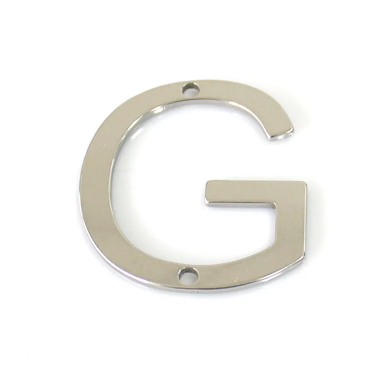 Advertising door plate stainless steel metal 5CM letter wall screw hole number plate