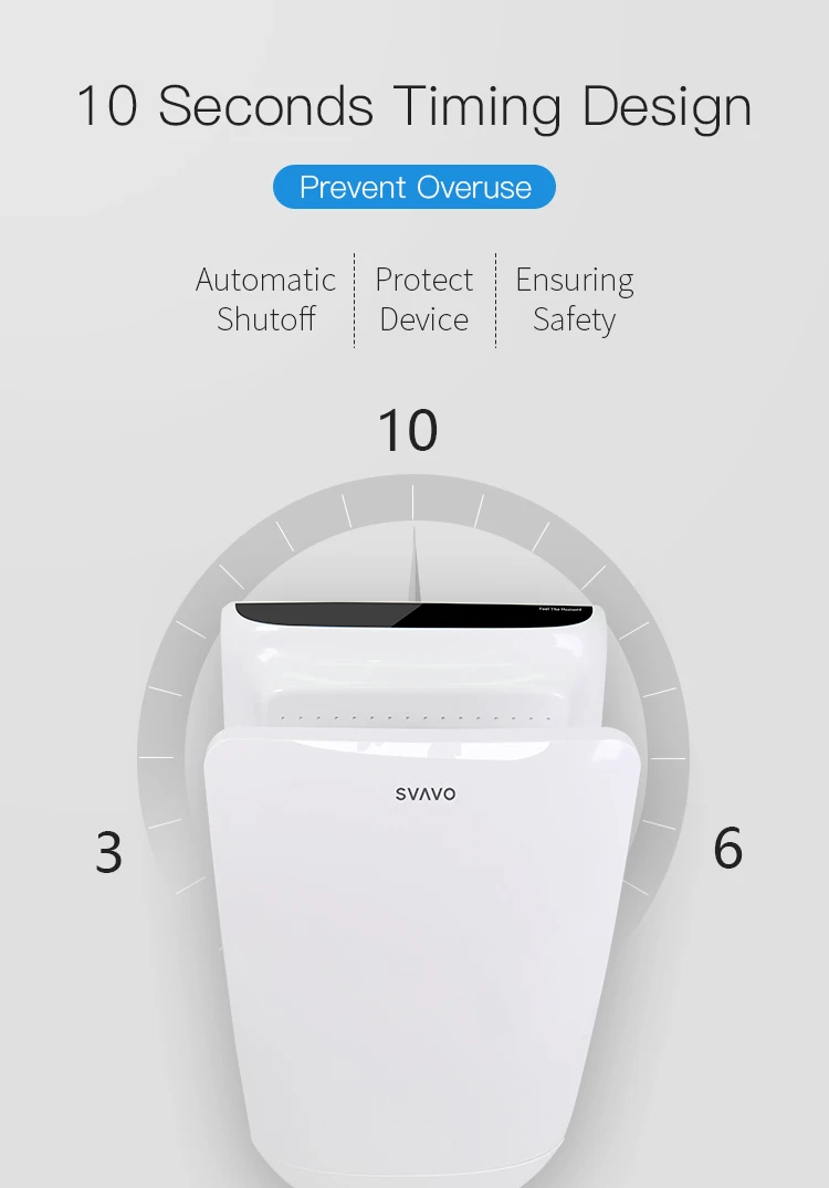 portable bathroom Commercial wall mounted Electric High Speed 1600W Super Power Automatic infrared sensor air jet Hand Dryer