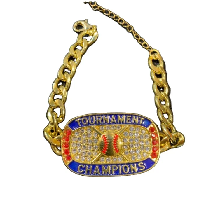 2024 Sport Tournament Champions Enamel Bracelet Custom High Quality Custom Men Bracelets