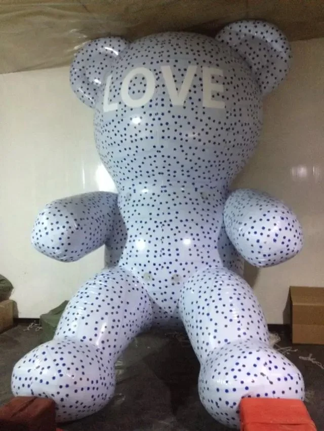 Transparent blue PVC Toys Bear Inflatable Animal Toys Inflatable Teddy Bear Balloon Display Toys
