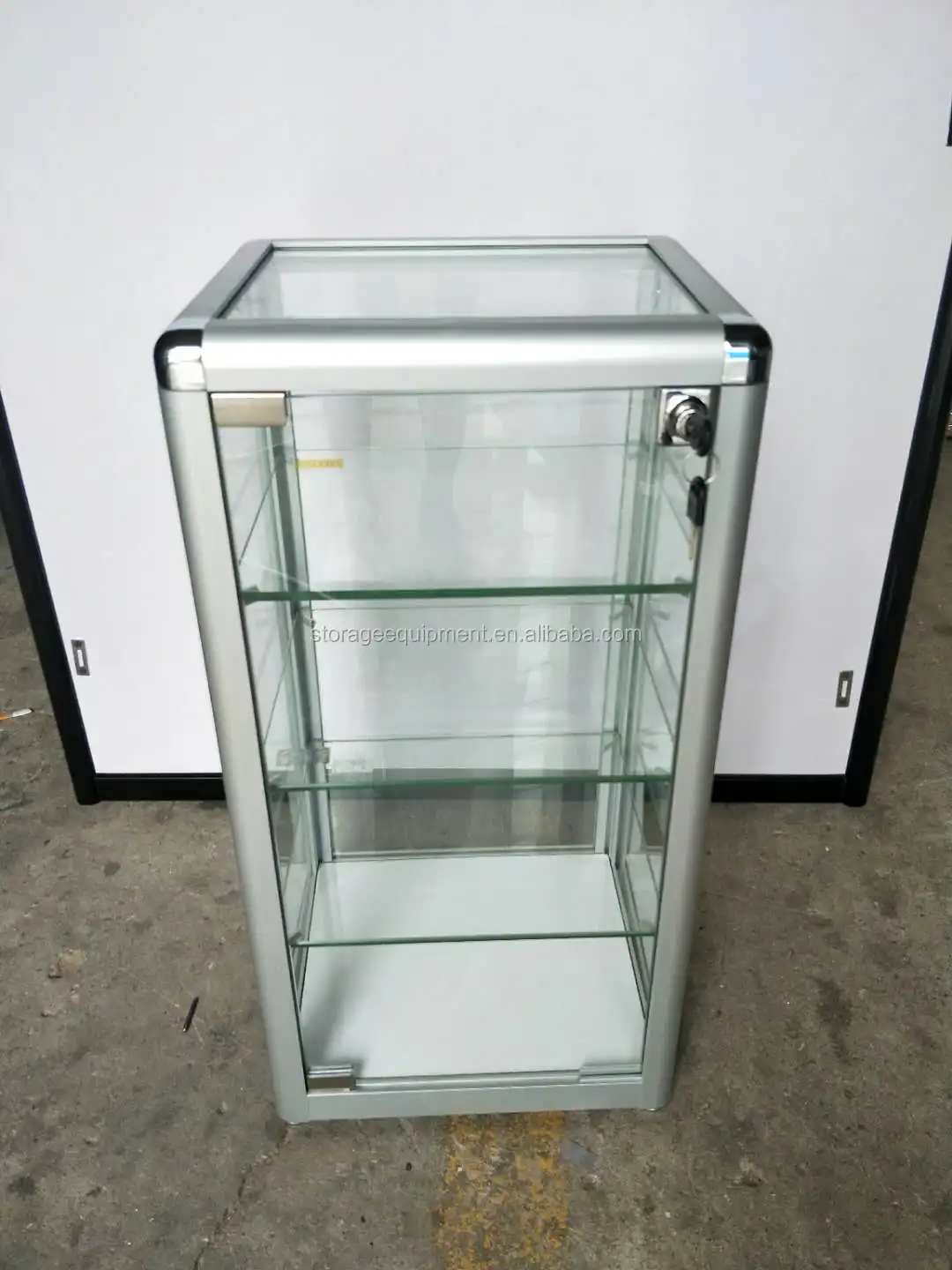 Cheap price Glass tower glass display cabinet for cell phone