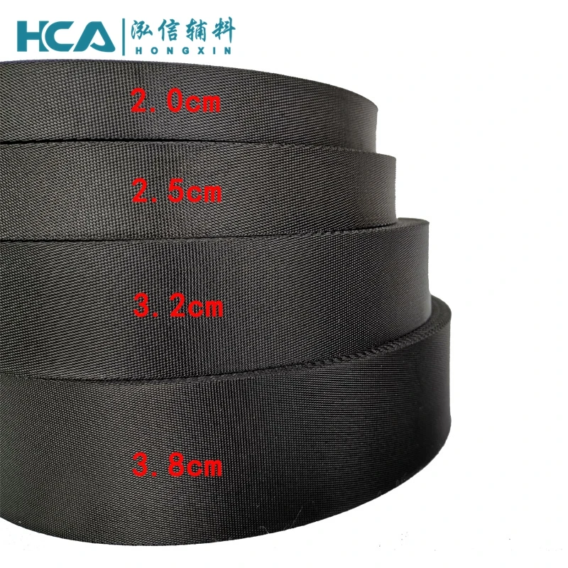 Wholesale high quality 2cm-3.8cm imitation nylon pattern webbing strap roll for luggage bag