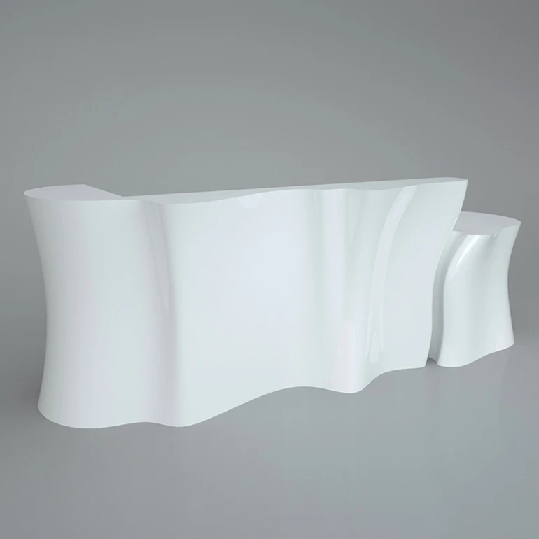 Hair Salon Small Office Medical Tufted Custom pink reception desk