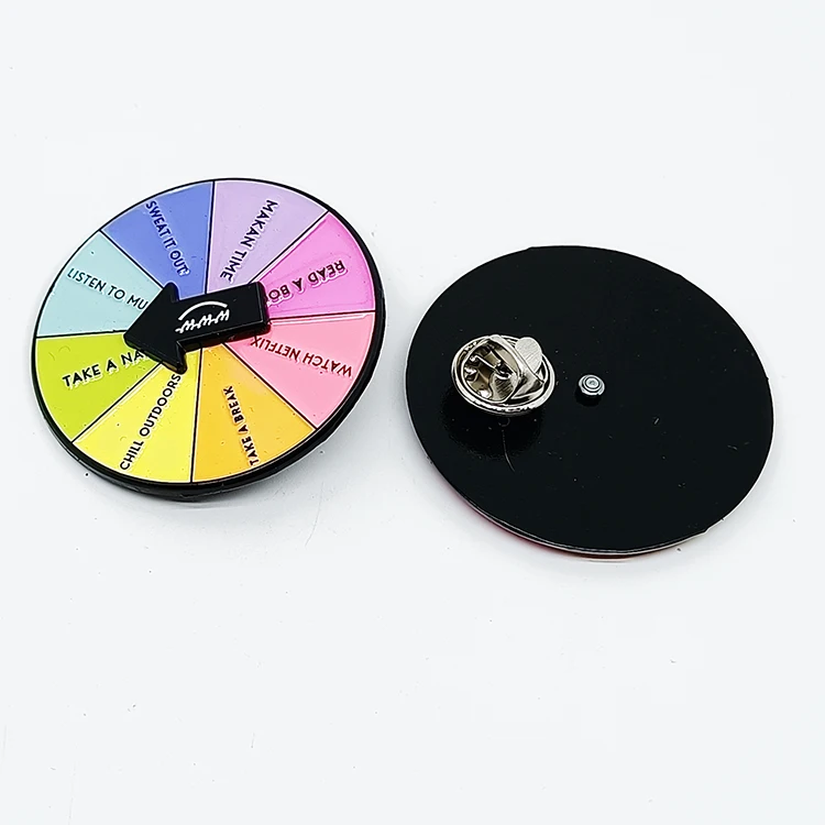 Funny Mood Pins Badge Brooch Lapel Cute Color Wheel Enamel Pin Aesthetics Gifts for Kids Teens Women and Men