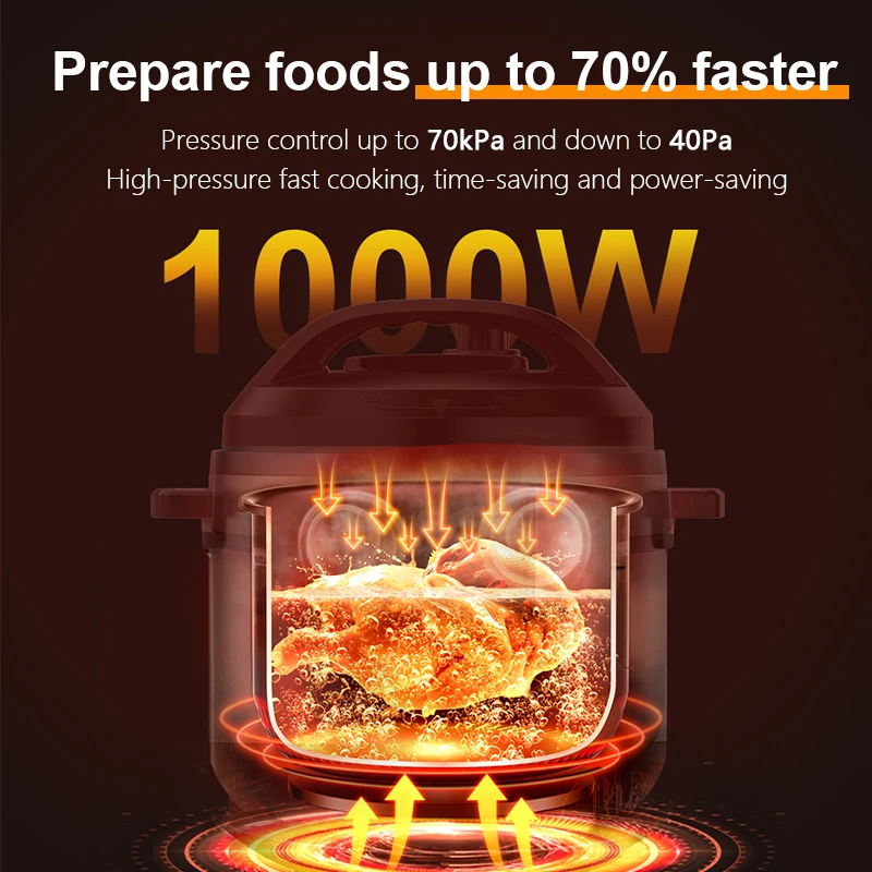 Vietnam 6-Quart Food Grade Pressure Cooker 12 Convenient Preset Menus Programmable Electric Pressure Cooker