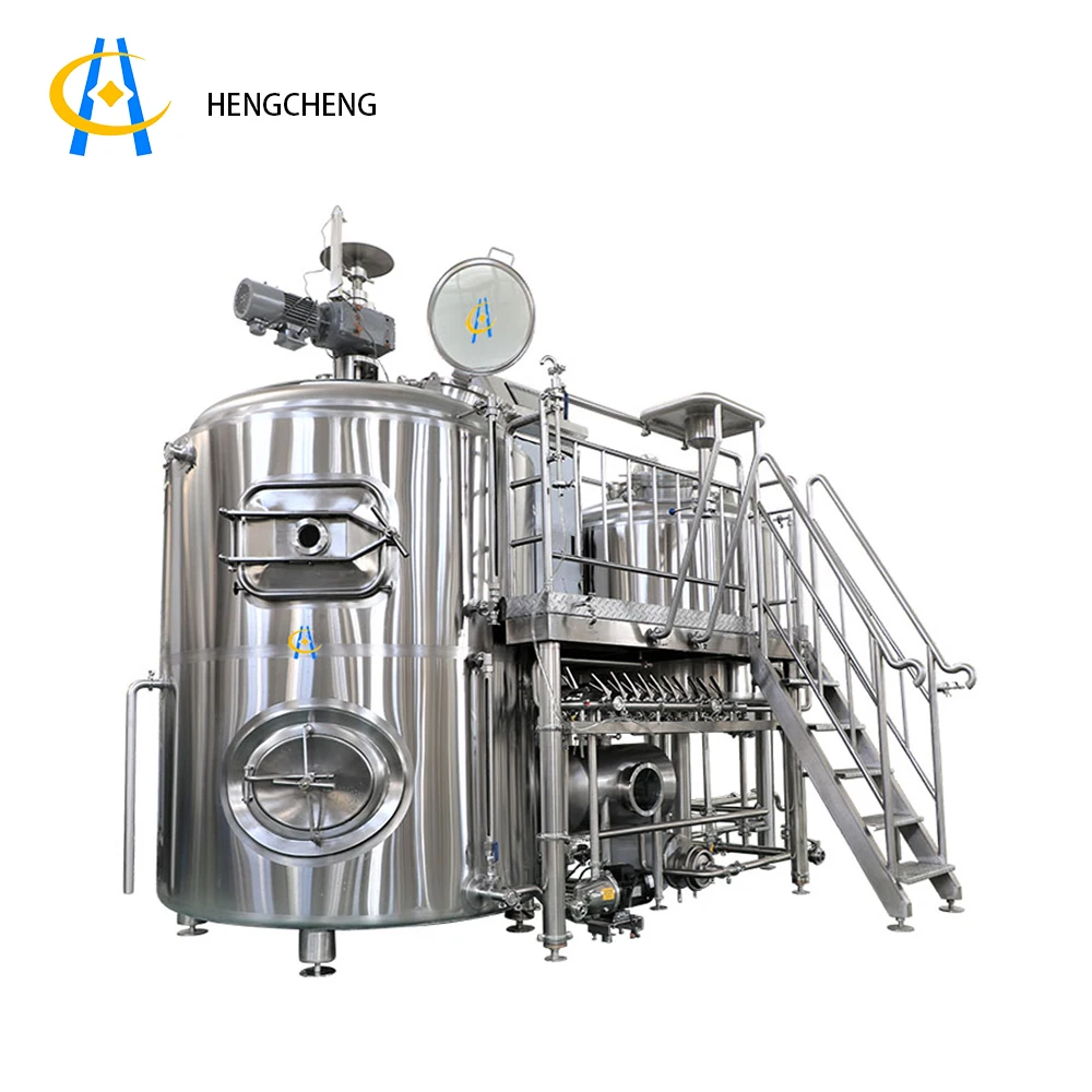 Shanghai HENGCHENG good quality rapid production stainless steel beer brewing system  with wheel