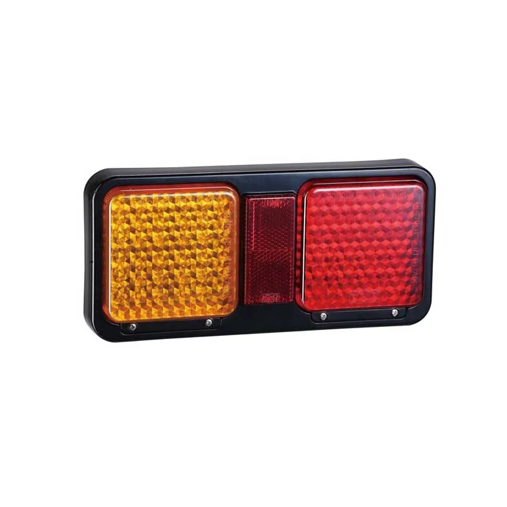 E-MARK ADR Approval UV PC Turn Indicator Stop Tail Rectangle LED Tail Lights 24V Truck