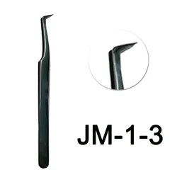 Jomay professional japan 2021 lash grafting tweezer 45 degree russian custom volume eyelash tweezers stainless steel