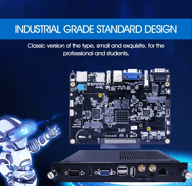Fanless RK3288 OPS computer with CPU industrial Mini PC
