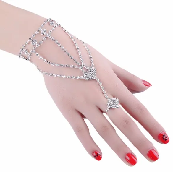 Indian finger ring chain  bracelet wholesale finger bracelet