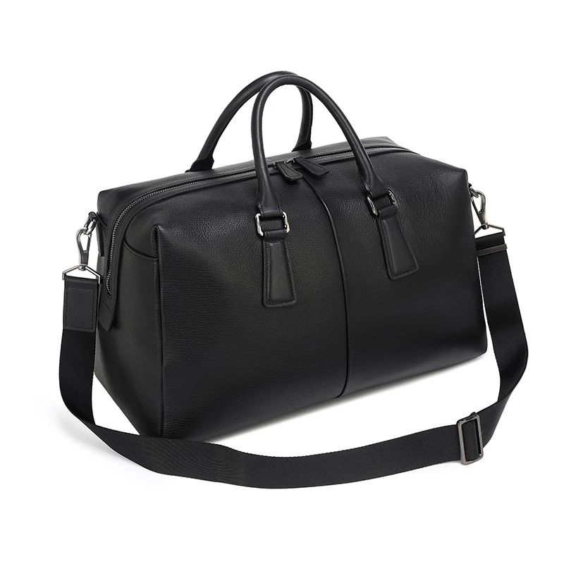 Guangzhou bsci manufacturer customized top grade men genuine leather duffel bag
