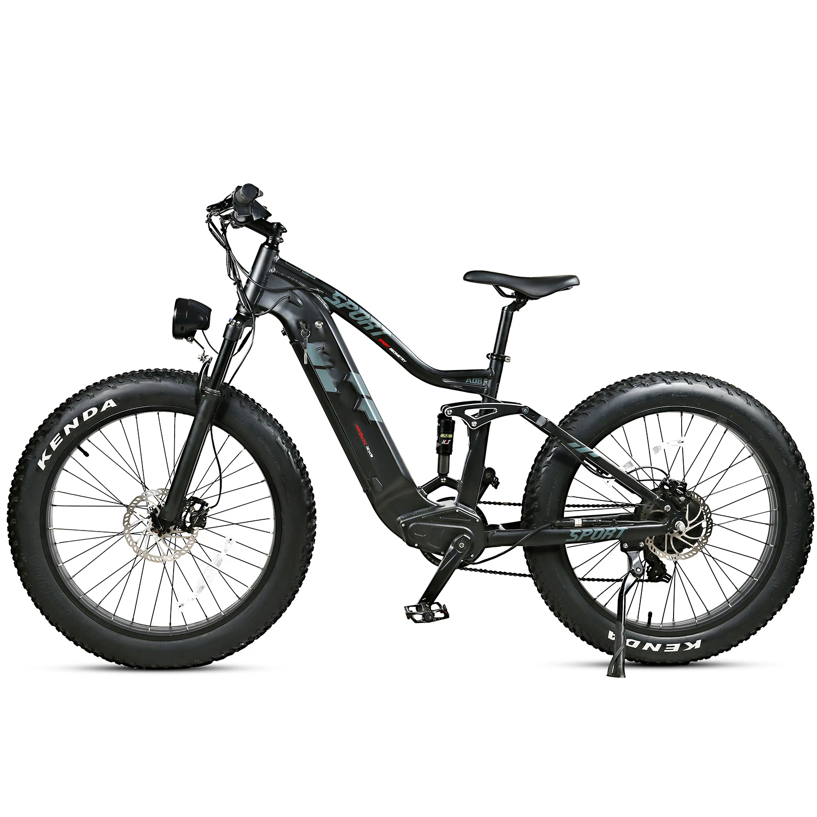 RS-A08 electric fat tire bike 7speed 48V17Ah 750W BAFANG motor 26 inches fat tyre road ebike Soft tail electric off-road bicycle