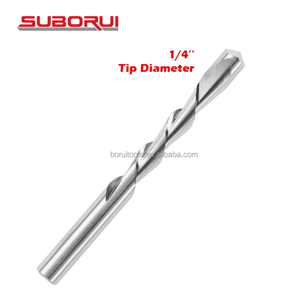 SUBORUI HSS 1/8 1/4 5/32 Guide point Tip Steel Guide Point X-bits Drywall Cutting Router Cut Out Drill Bits For drywall