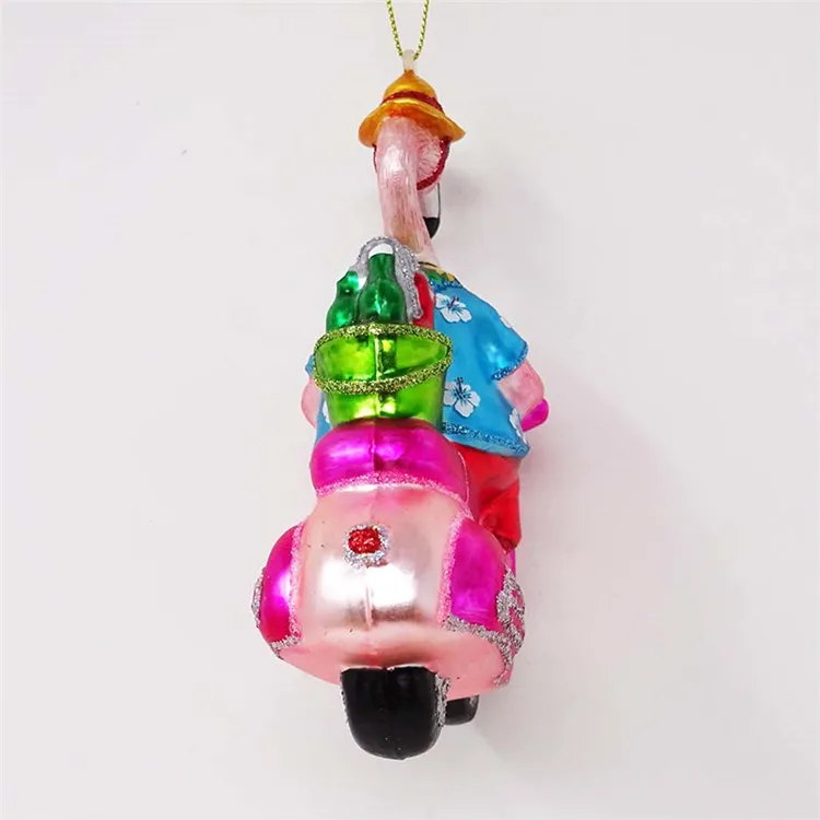 Best Selling Christmas Decorating Flamingo Glass Ornaments