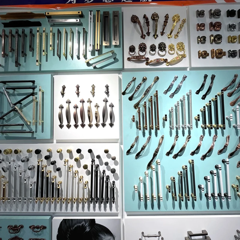 Cabinet Furniture Fittings Black Single Hole Handle Wholesale Cross Border Wardrobe Door Handle Gold Aluminum Alloy Drawer