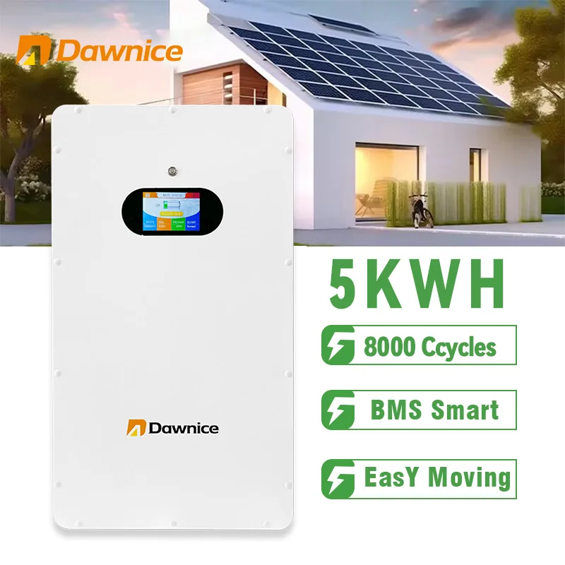 Настенная литий-ионная батарея Dawnice EMS 48 В 51 2 100Ah 5kwh 10kwh 15kwh 200Ah