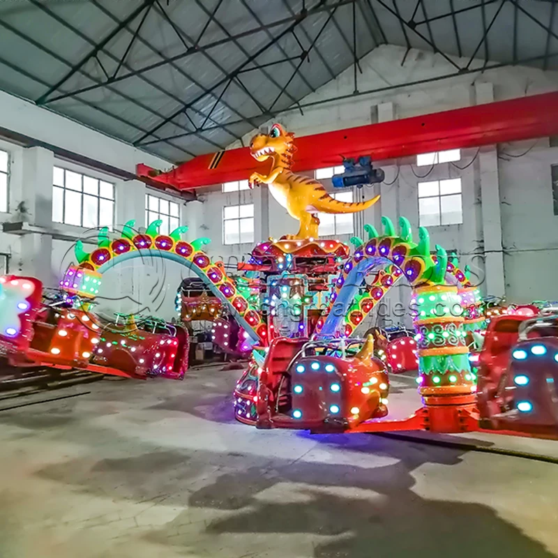 Outdoor Playground  Amusement Equipment 24 persons Rotating Dinosaur Machine For Sale