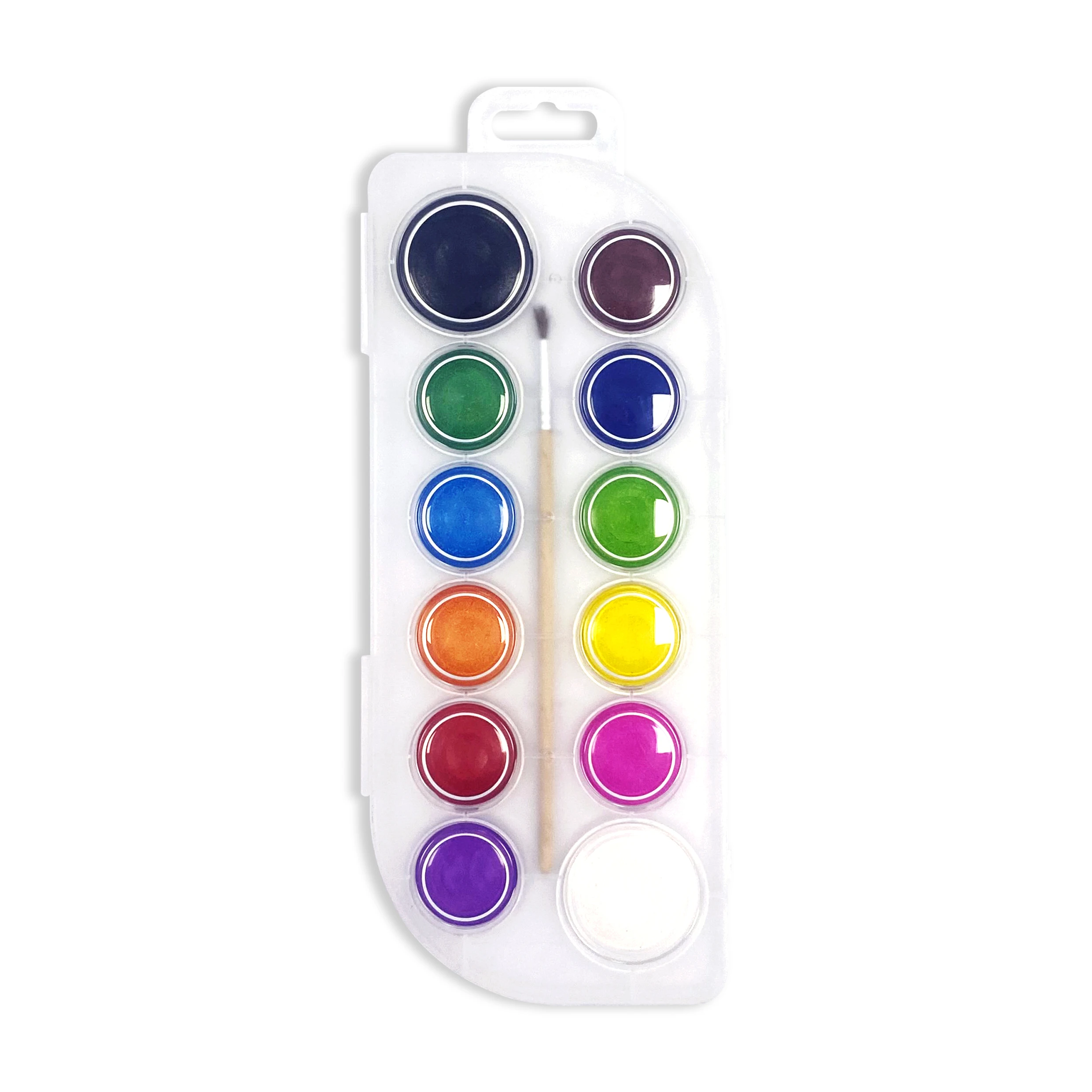 Custom High Quality 12 colors Watercolor Paint Set with Brush