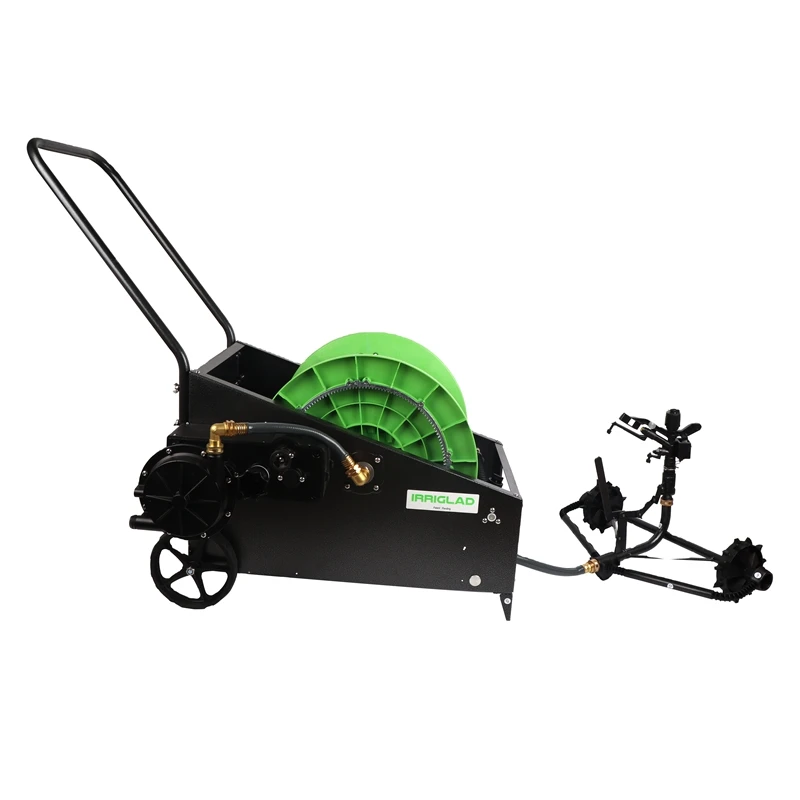 IR-WJBS40 Fully Automatic Water-drive Irrigation Water Cart Sprinkler Irrigation Machine Traveler Water Hose Reel Cart